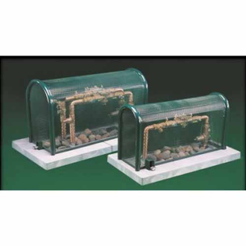 Protection Enclosure, 10" x 40" x 24" Forest Green Steel Backflow Hinged