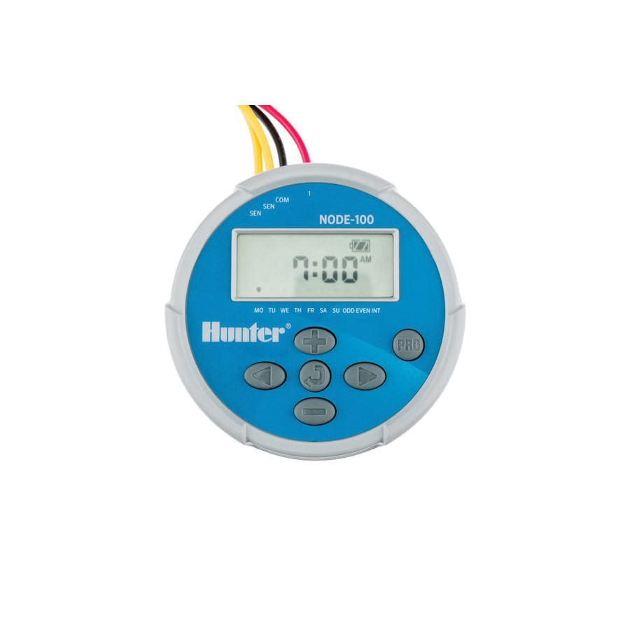 Hunter NODE 1 Station Battery Operated Controller with DC Latching Solenoid | HTRNODE100