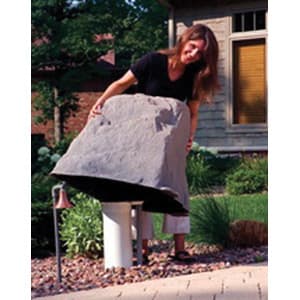 27" x 21" x 25" Polyethylene Riverbed Brown Backflow Rock Enclosure | MOC102RB