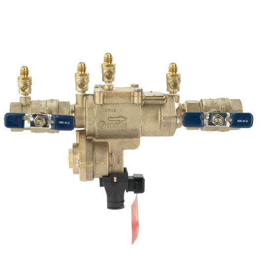 Febco 860-QT-FS Reduced Pressure Zone Assembly Backflow Preventer Quarter Turn Shutoff w/ Flood Sensor Small Diameter Contains Lead Bronze 1" | F1313