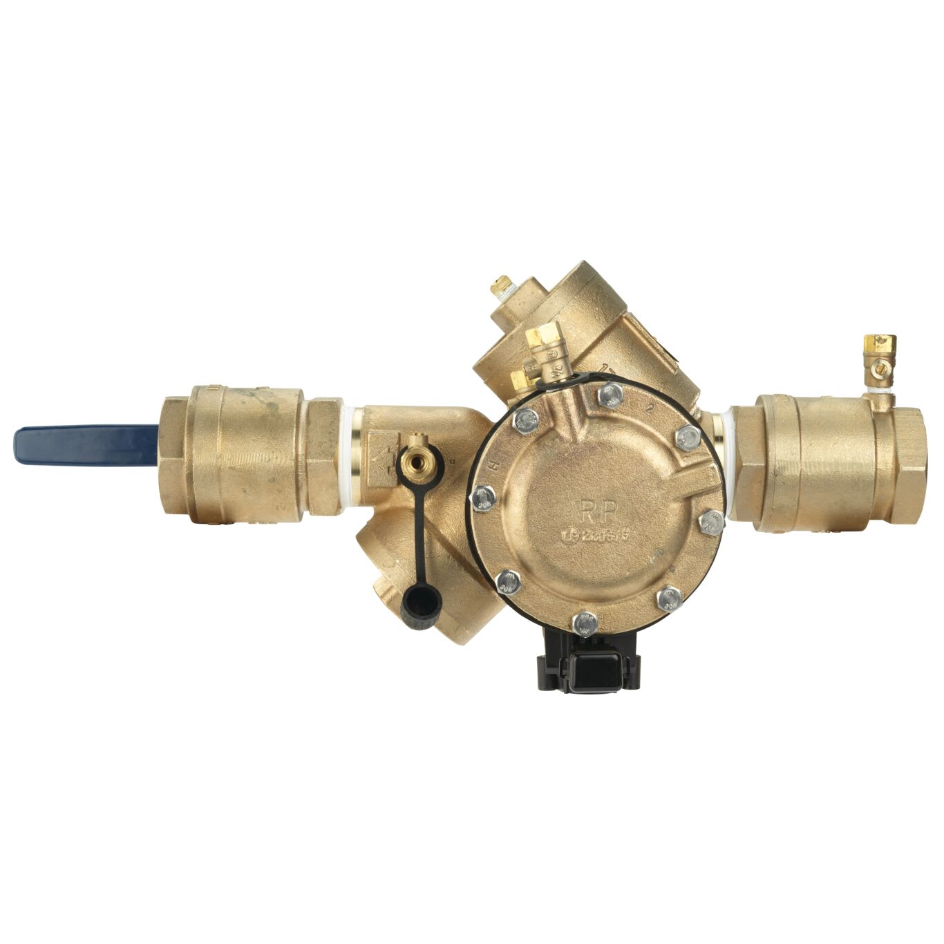 Febco 825Y-QT-FS Reduced Pressure Zone Assembly Backflow Preventer Y-Pattern Quarter Turn Shutoff w/ Flood Sensor Contains Lead Bronze 2" | F825HBV