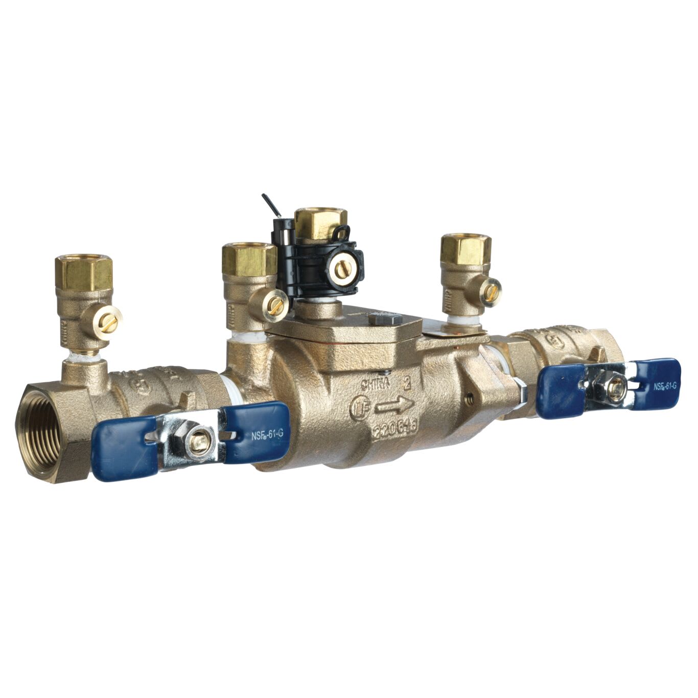 Febco 850-QT-FZ Double Check Valve Assembly Backflow Preventer Quarter Turn Shutoff w/ Freeze Sensor Contains Lead Bronze 3/4" | T1112