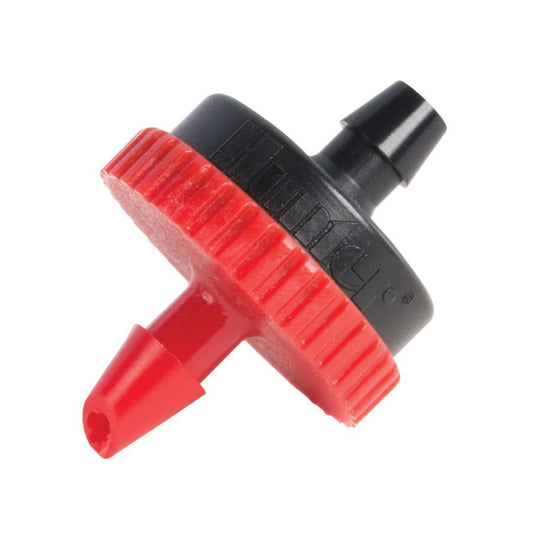 6 mm Self-Piercing Barb 2 gph Red HE Series Point Source Pressure Compensating 25/Bag Drip Emitter | HTXHE2025