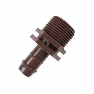 Insert Fitting, 3/4" x 17 mm MNPT x Barb Brown Acetal