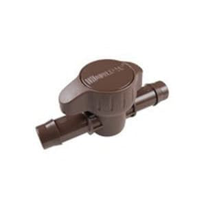 17 mm Barb Brown Acetal 4.1 bar Manual Insert Flush/Shut-Off Valve | HTRPLDBV