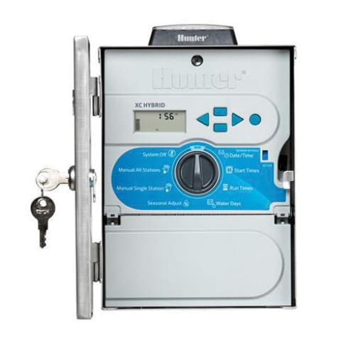 Hunter XC 6 Station Indoor/Outdoor Stainless Steel Hybrid Battery Operated Controller | HTRXCH600SS