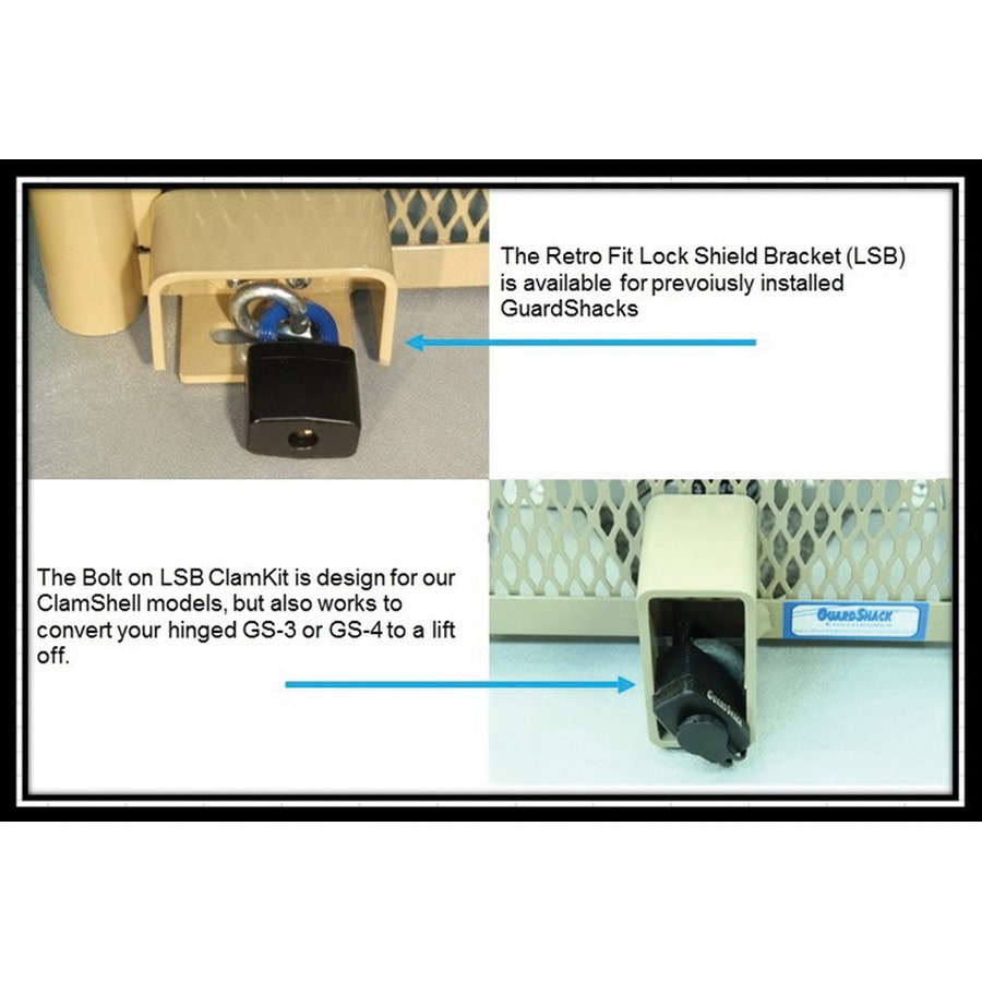 Forest Green/Powder Coated Lock Shield For Backflow Prevention Device Enclosure Bracket Kit | BPDLSB