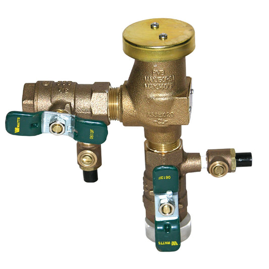 Watts 800M4QT Anti-Siphon Pressure Vacuum Breaker Backflow Preventer Quarter Turn Shutoff w/ Freeze Sensor Contains Lead Bronze 3/4" | T388001